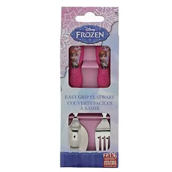 Zak! Designs Disney Frozen 2 Piece Easygrip Flatware Set Pink