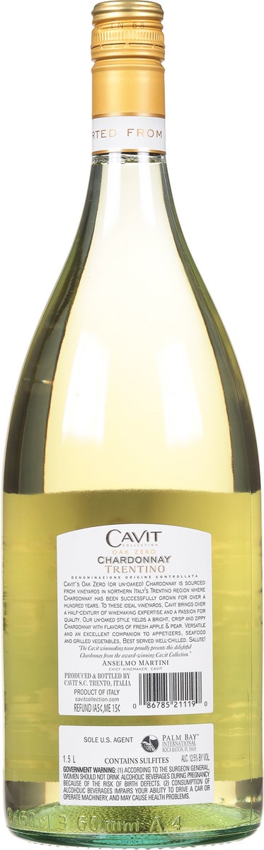 slide 3 of 7, Cavit Oak Zero Chardonnay, 1.5l, 1.50 liter