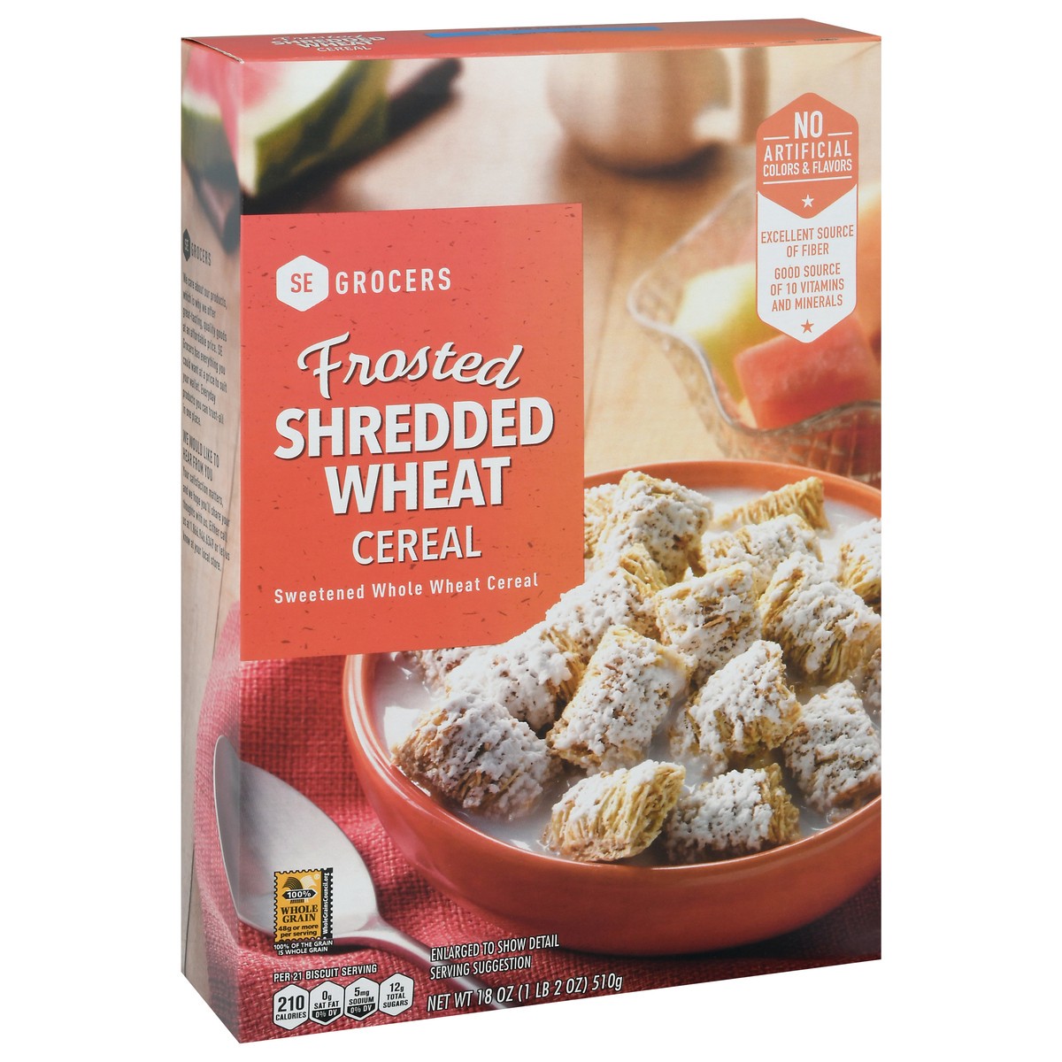 slide 4 of 9, Se Grocers Frstd Shrd Wheat, 18 oz