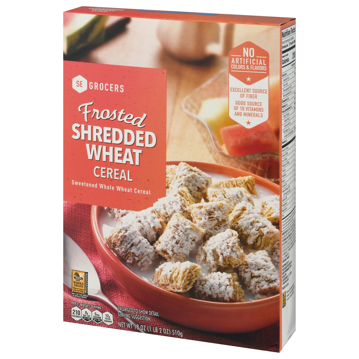 slide 3 of 9, Se Grocers Frstd Shrd Wheat, 18 oz