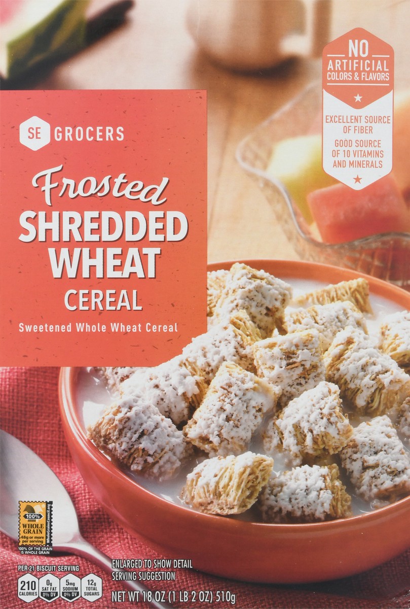 slide 7 of 9, Se Grocers Frstd Shrd Wheat, 18 oz