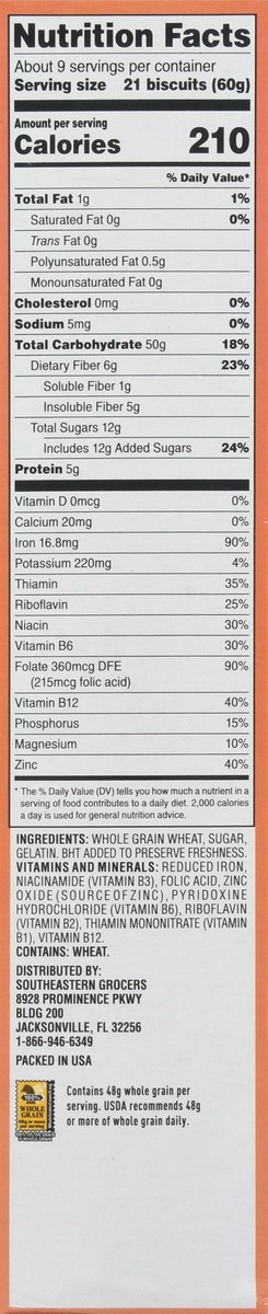 slide 5 of 9, Se Grocers Frstd Shrd Wheat, 18 oz