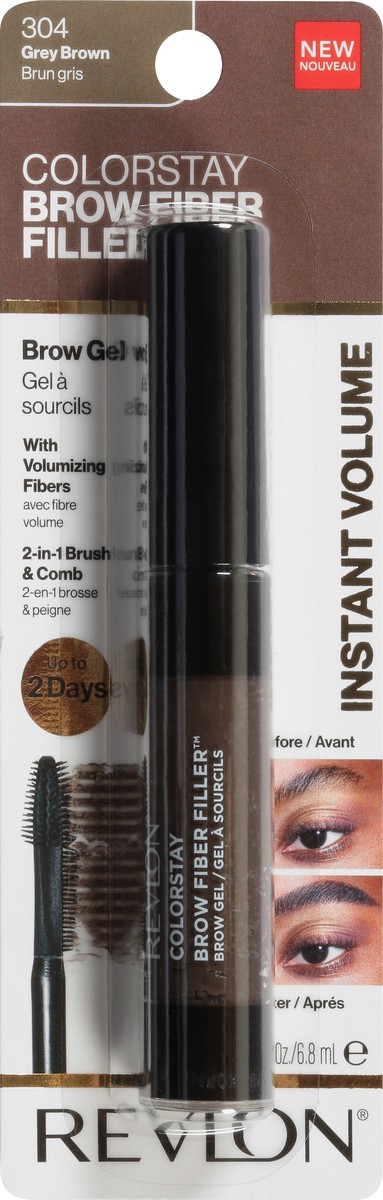 slide 7 of 9, Revlon ColorStay Brow Fiber Filler Brow Gel, 0.23 oz