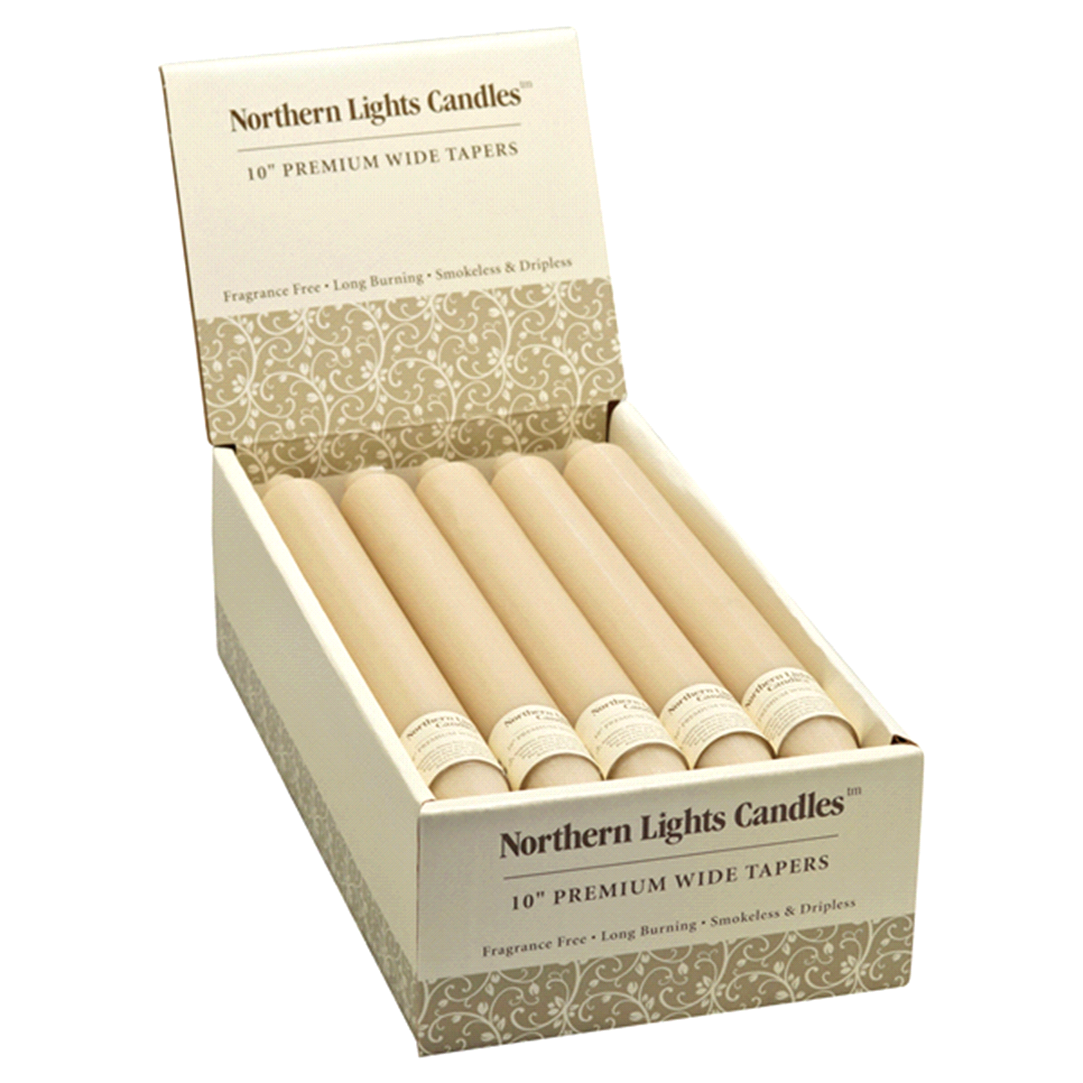 slide 1 of 1, Northern Lights Candles Taper Candle - Tan, 10 in