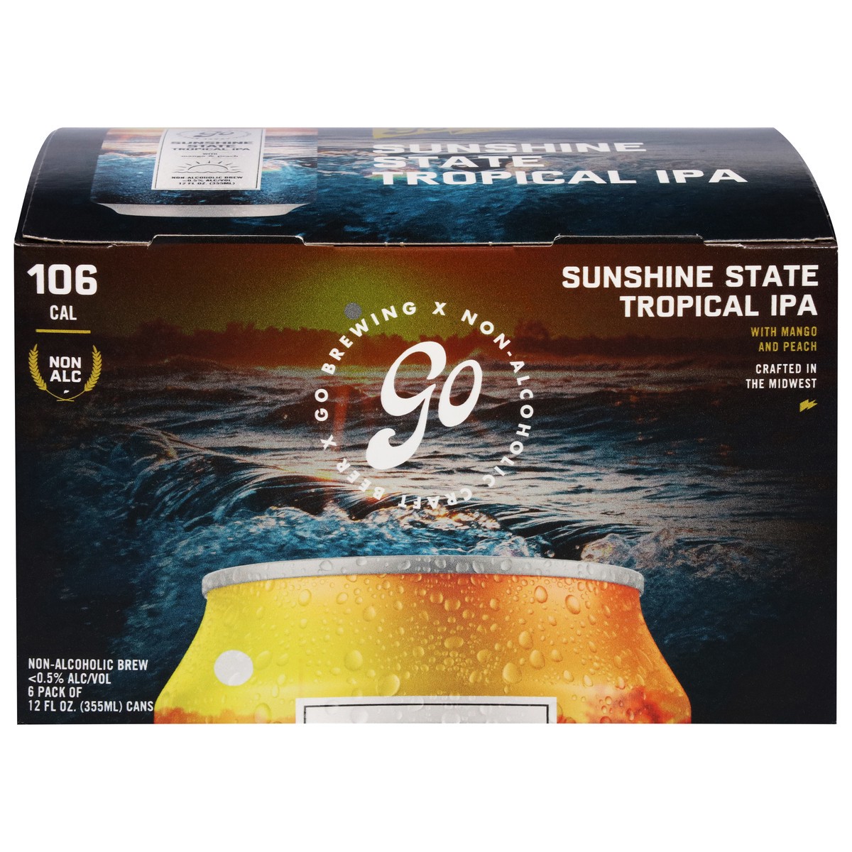 slide 4 of 12, Go Brewing Non-Alcoholic Tropical IPA Sunshine State Beer 12 fl oz, 12 fl oz