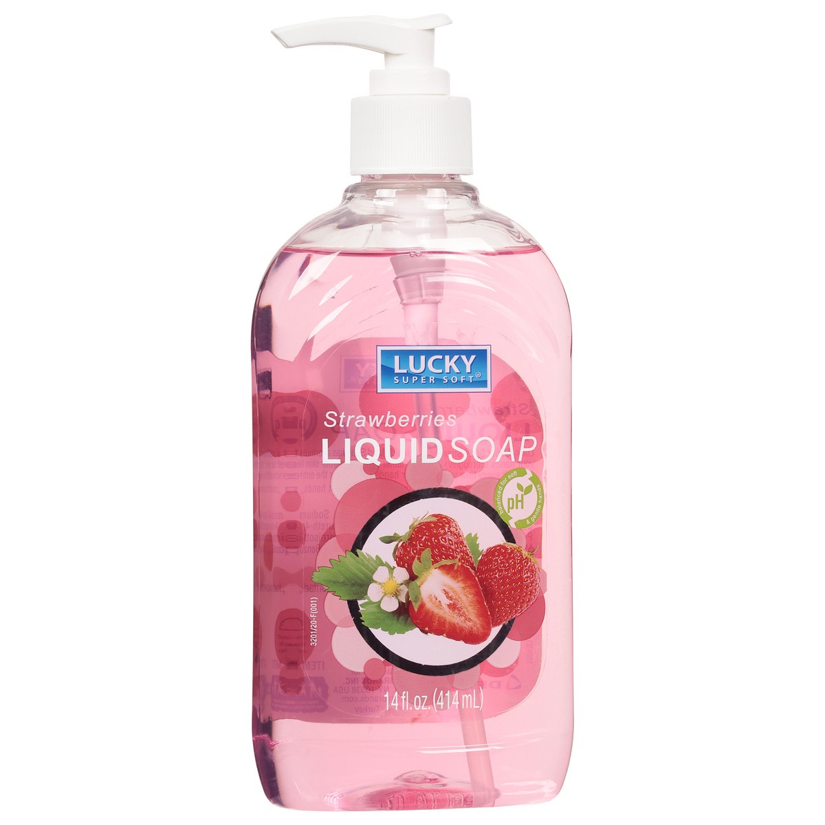 slide 2 of 10, Lucky Super Soft Strawberries Liquid Soap 14 fl oz, 14 fl oz