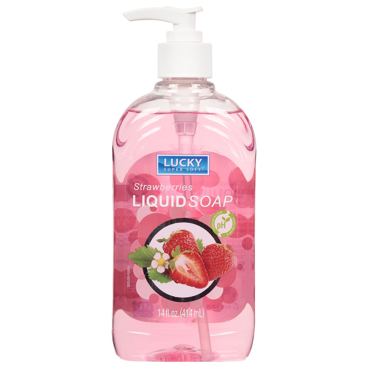 slide 10 of 10, Lucky Super Soft Strawberries Liquid Soap 14 fl oz, 14 fl oz