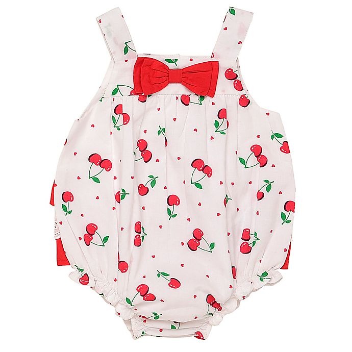 slide 1 of 2, Baby Starters Newborn Cherry Bubble Sunsuit - White, 1 ct