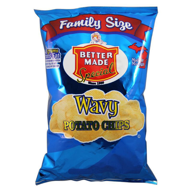 slide 1 of 1, Better Made Family Size Wavy Potato Chips, 10 oz