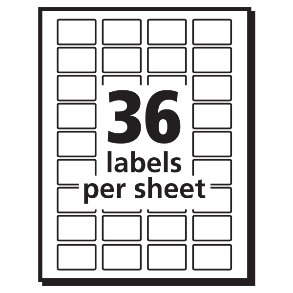 slide 4 of 7, Avery Removable Inkjet/Laser Multipurpose Labels, Id, 5418, White, 1008 ct