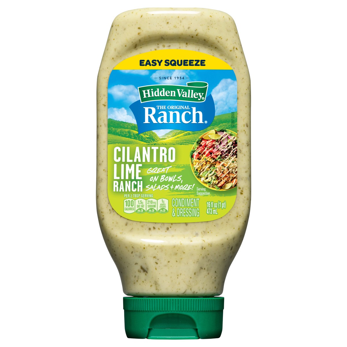 slide 10 of 15, Hidden Valley Original Ranch Cilantro Lime Ranch Topping and Dressing Easy Squeeze Bottle, 16 fl oz