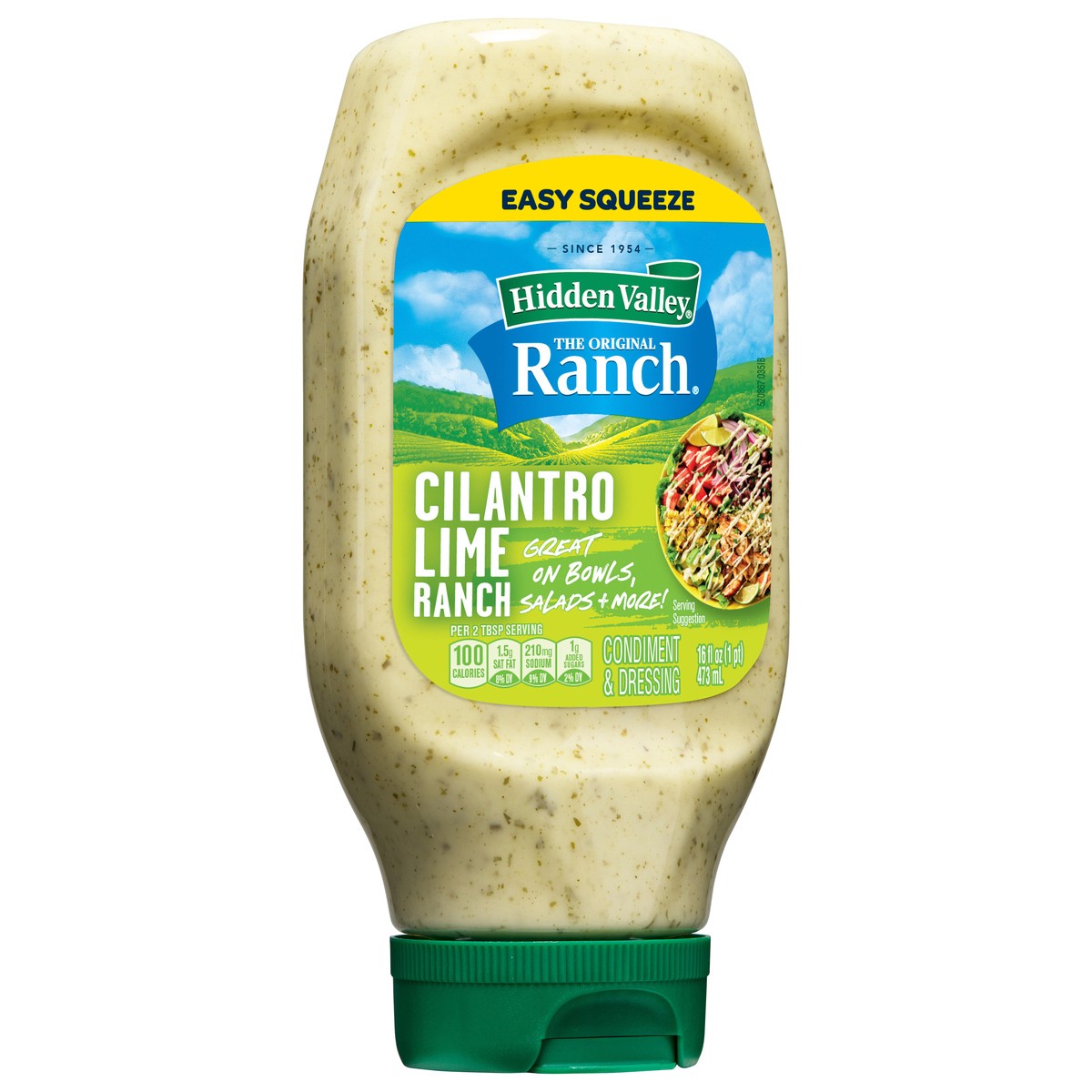 slide 12 of 15, Hidden Valley Original Ranch Cilantro Lime Ranch Topping and Dressing Easy Squeeze Bottle, 16 fl oz