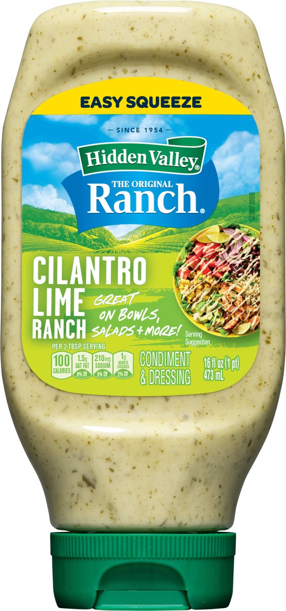 slide 8 of 15, Hidden Valley Original Ranch Cilantro Lime Ranch Topping and Dressing Easy Squeeze Bottle, 16 fl oz