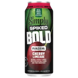 Simply Spiked BOLD Cherry Limeade 8.0% ABV, 24 oz can