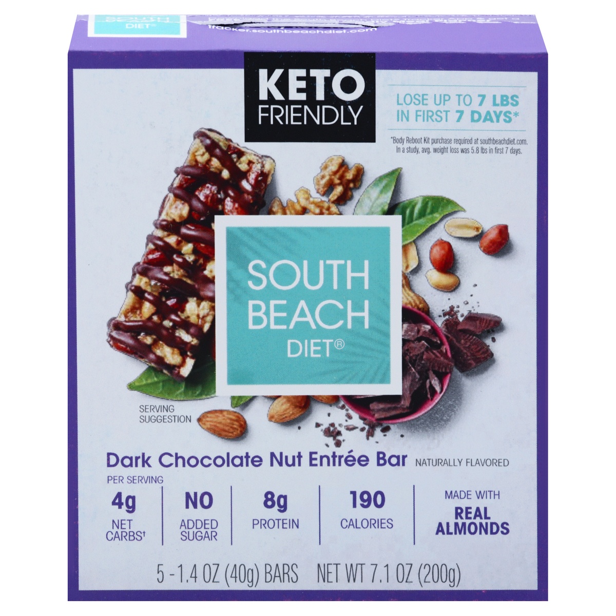 slide 1 of 1, South Beach Diet Entree Bar 5 ea, 5 ct