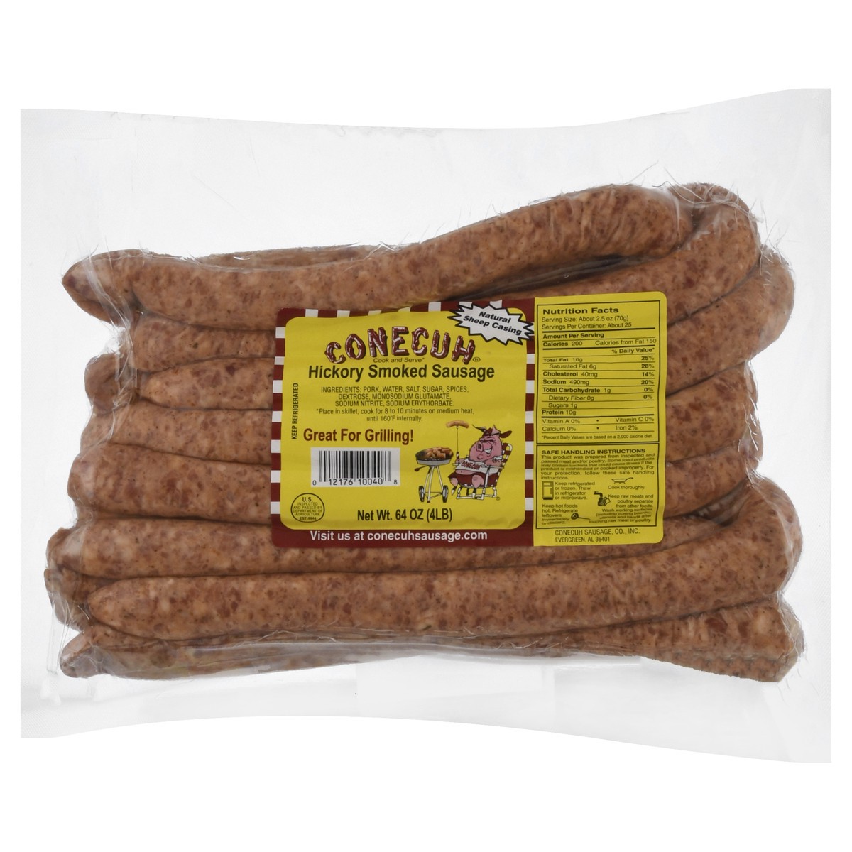 slide 2 of 4, Conecuh Hickory Smoked Sausage 64 oz, 64 oz