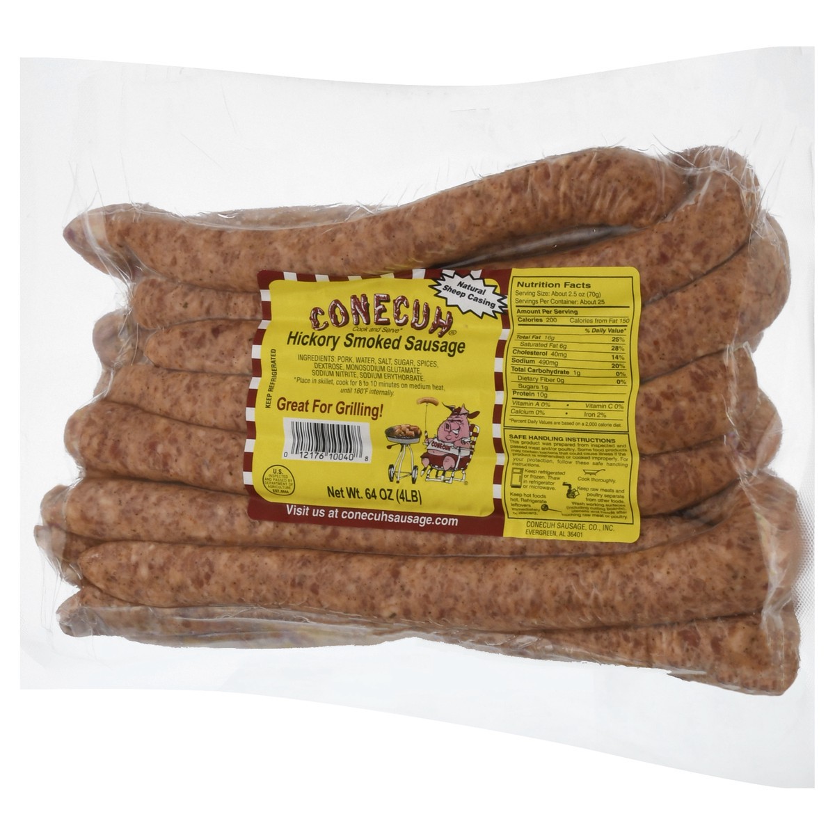 slide 3 of 4, Conecuh Hickory Smoked Sausage 64 oz, 64 oz