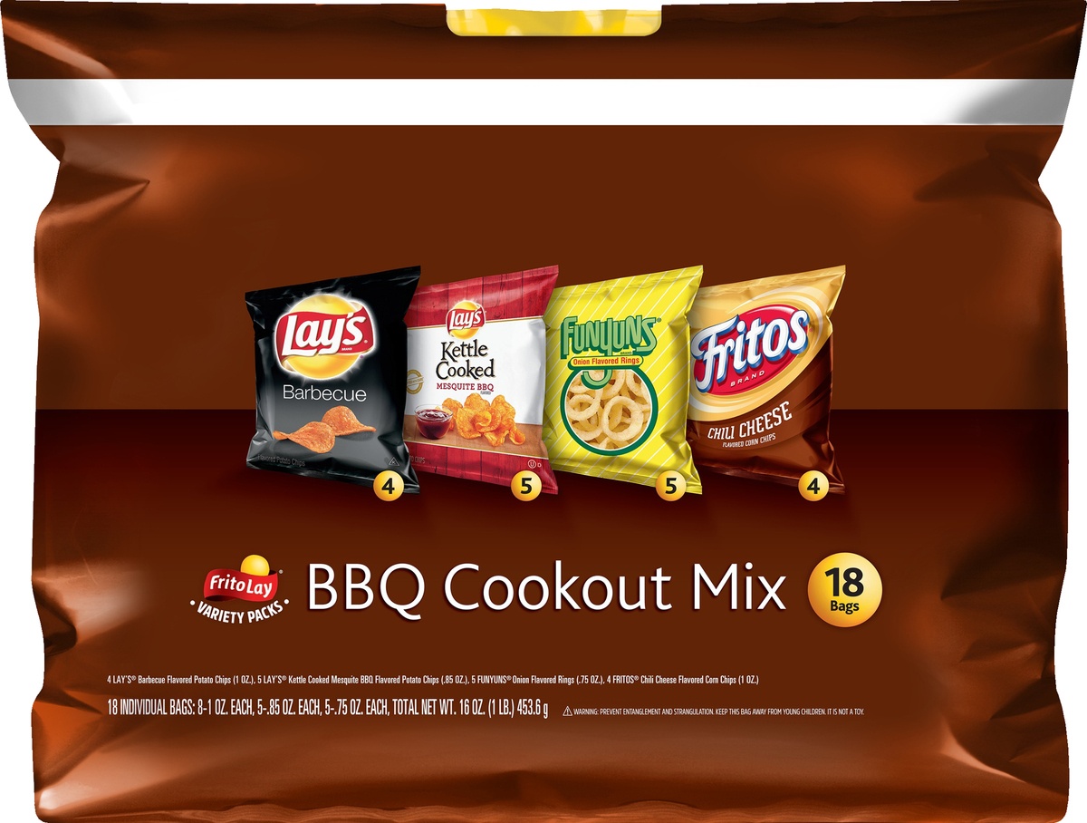 slide 4 of 5, Frito-Lay BBQ Cookout Mix  , 18 ct
