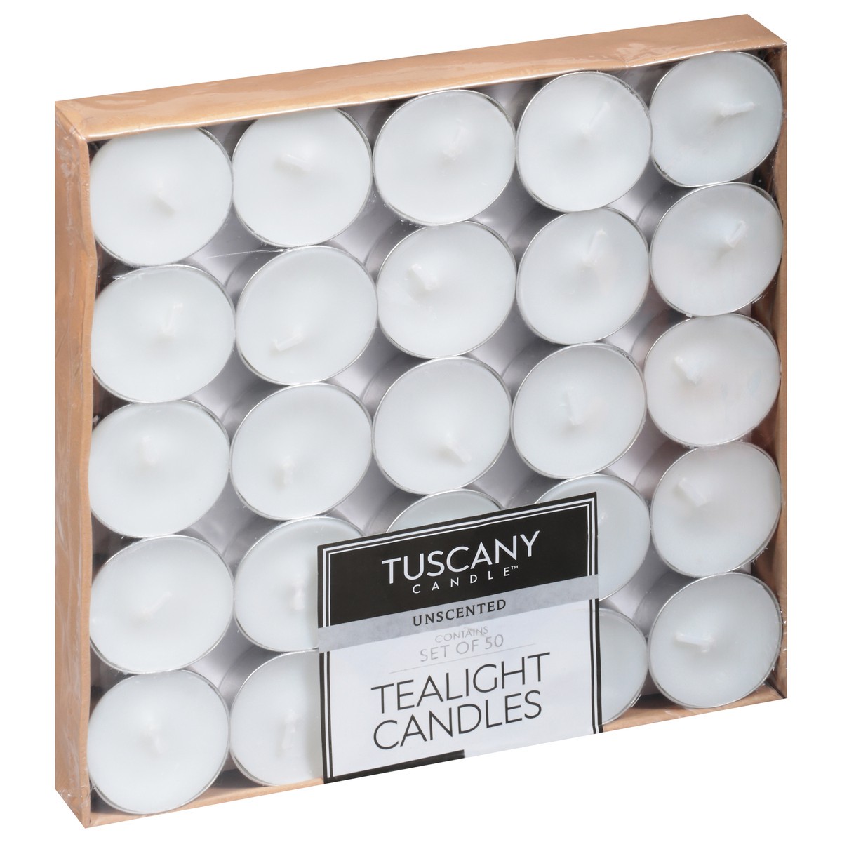slide 5 of 9, Tuscany Candle Unscented Tealight Candles 50 ea, 50 ct