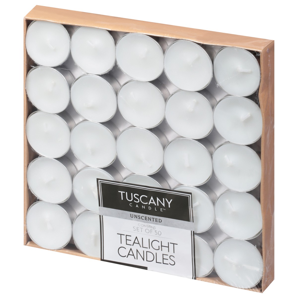 slide 6 of 9, Tuscany Candle Unscented Tealight Candles 50 ea, 50 ct