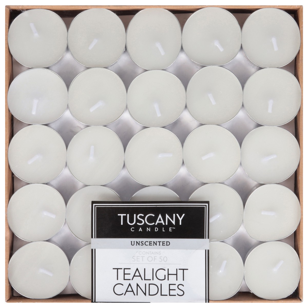 slide 1 of 9, Tuscany Candle Unscented Tealight Candles 50 ea, 50 ct