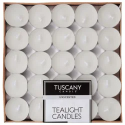 Tuscany Candle Unscented Tealight Candles 50 ea