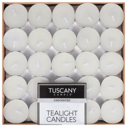 Tuscany Candle Unscented Tealight Candles 50 ea