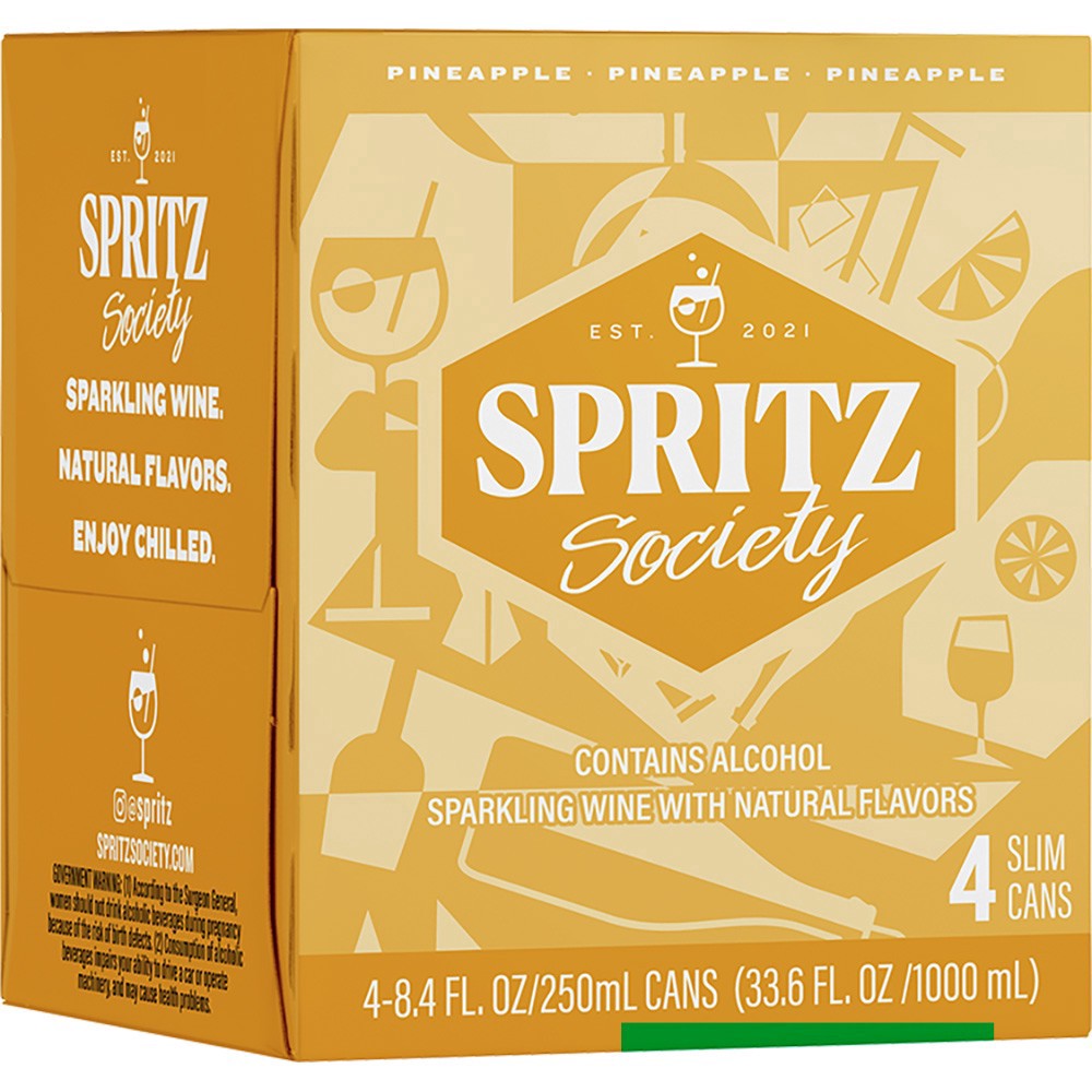slide 1 of 1, Spritz Society Pineapple, 4 ct; 8.4 oz