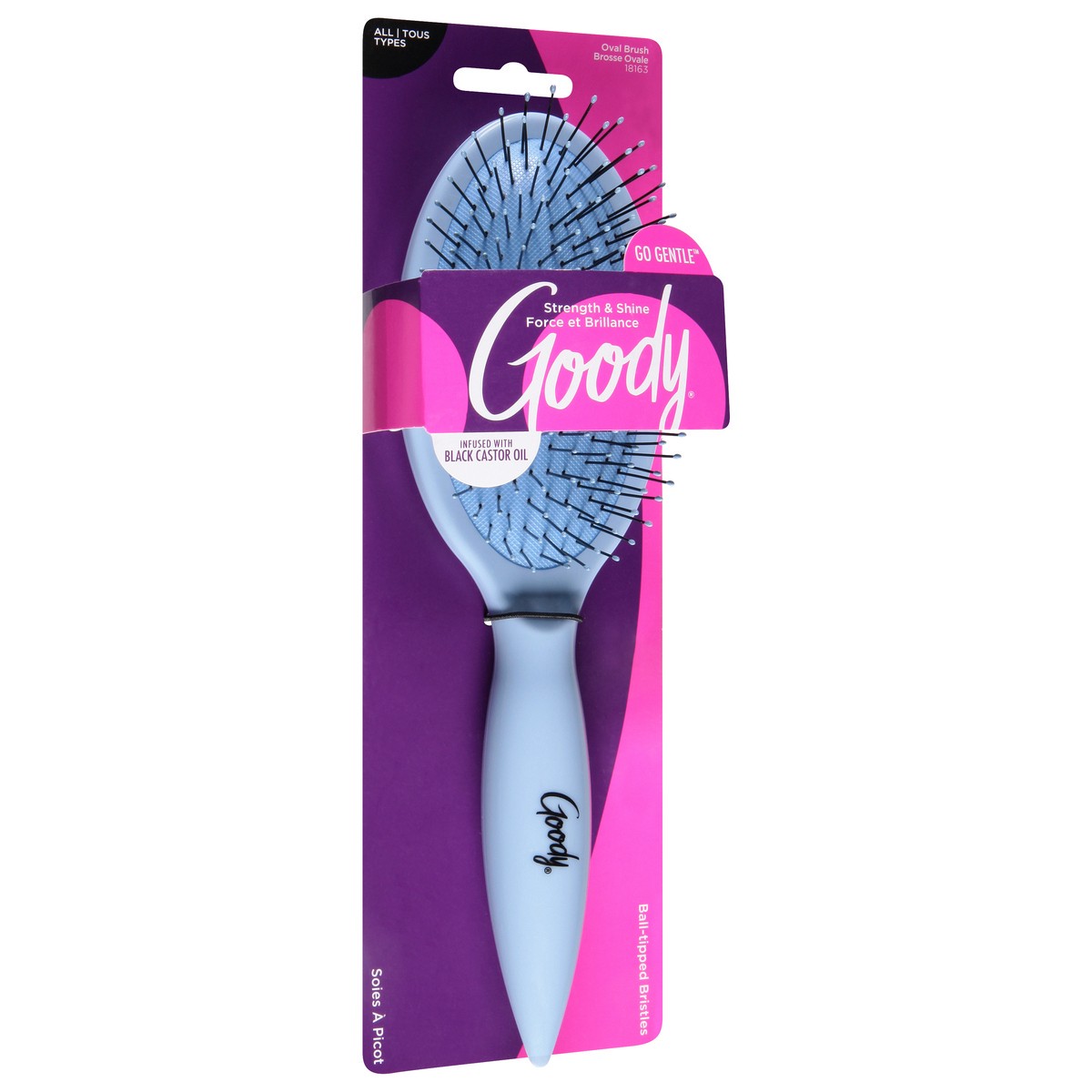 slide 2 of 9, Goody Go Gentle Strength Infusion Oval Brush - EA, 1 ct