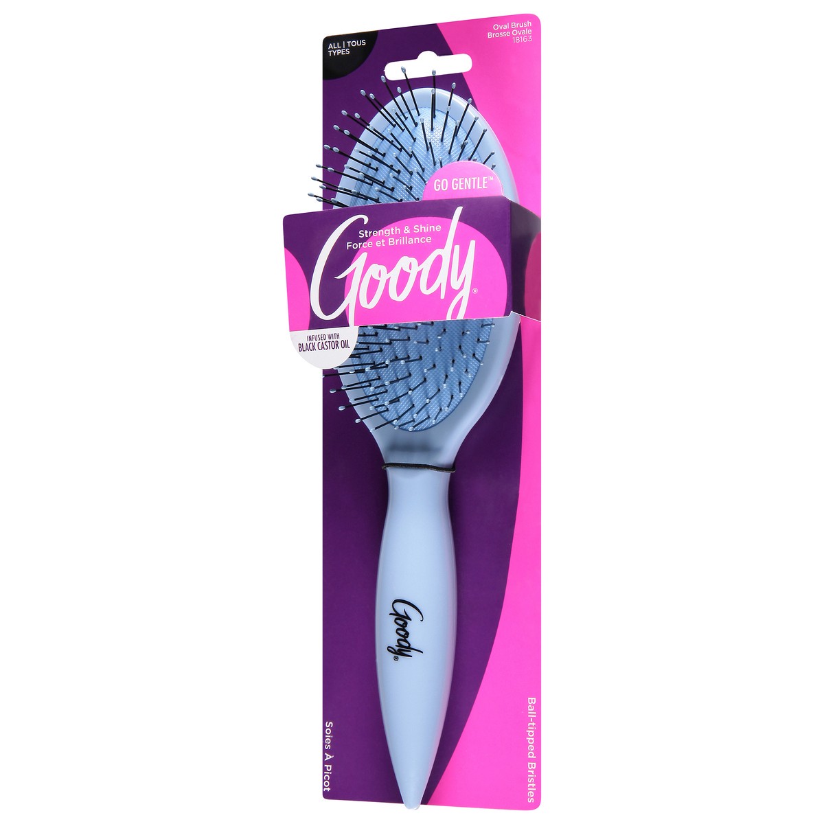 slide 3 of 9, Goody Go Gentle Strength Infusion Oval Brush - EA, 1 ct