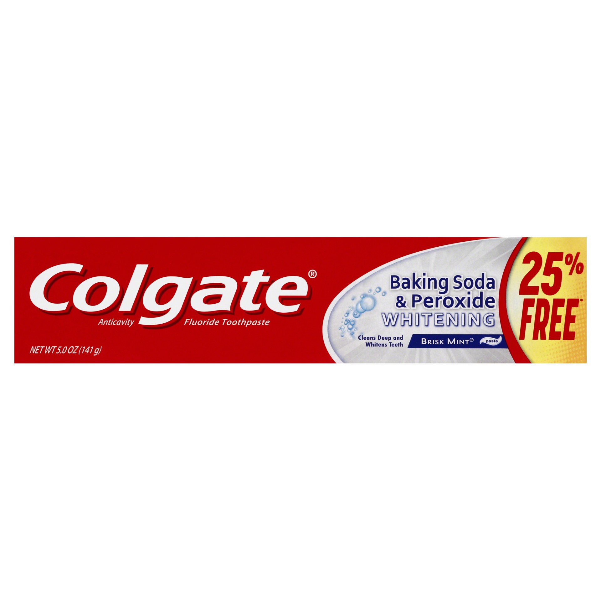 slide 1 of 6, Colgate Baking Soda & Peroxide Whitening Brisk Mint Toothpaste, 5 oz