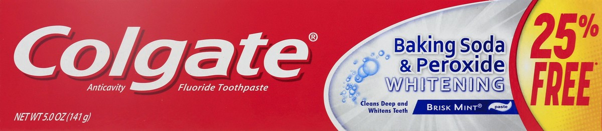 slide 3 of 6, Colgate Baking Soda & Peroxide Whitening Brisk Mint Toothpaste, 5 oz