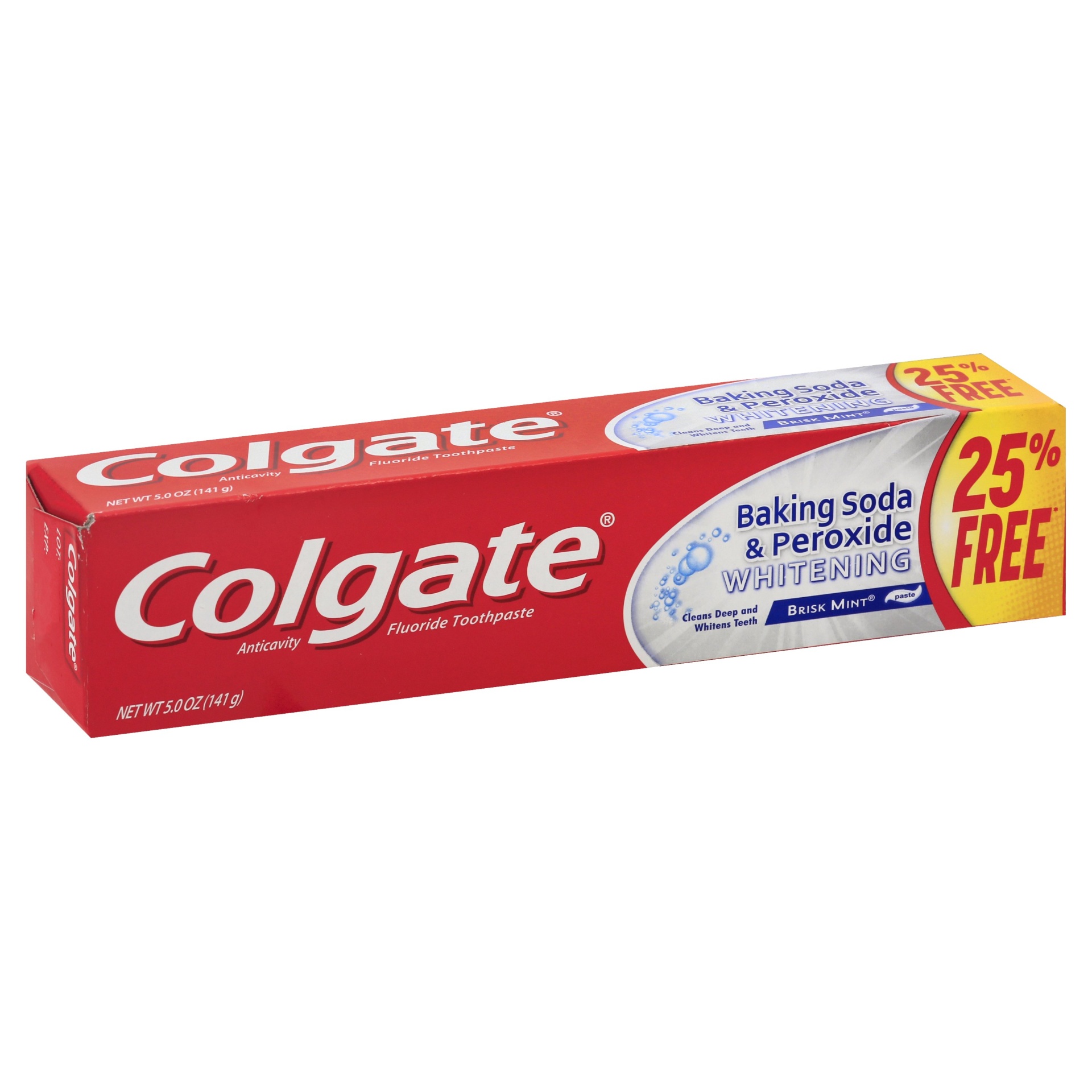 slide 1 of 6, Colgate Baking Soda & Peroxide Whitening Brisk Mint Toothpaste, 5 oz