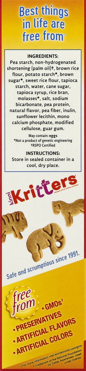 slide 4 of 4, Kinnikinnick Foods KinniKritters Graham Style Animal Cookies, 8 oz