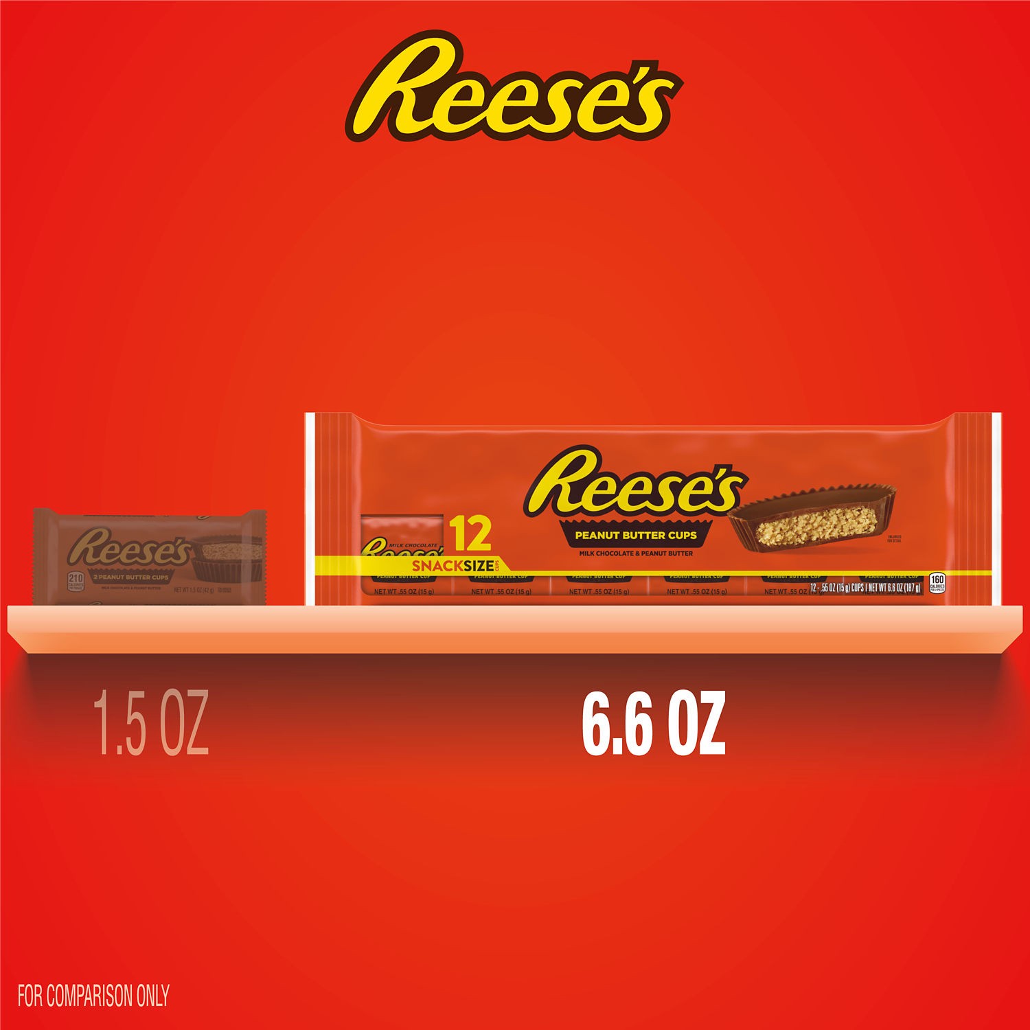 slide 7 of 8, Reese's Snack Size Peanut Butter Cups 12 - 0.55 oz Cups, 12 ct