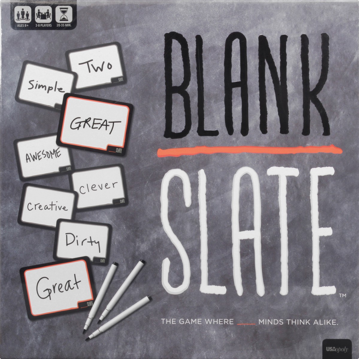 slide 2 of 8, Blank Slate USAopoly Ages 8+ Years 3-8 Players Game 1 ea, 1 ct