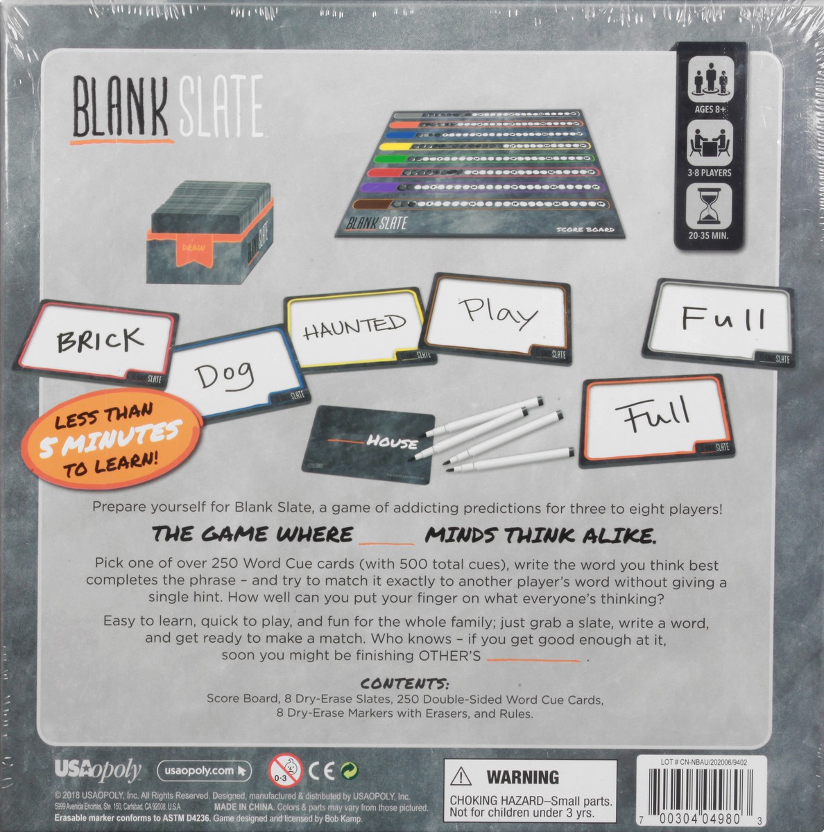 slide 8 of 8, Blank Slate USAopoly Ages 8+ Years 3-8 Players Game 1 ea, 1 ct