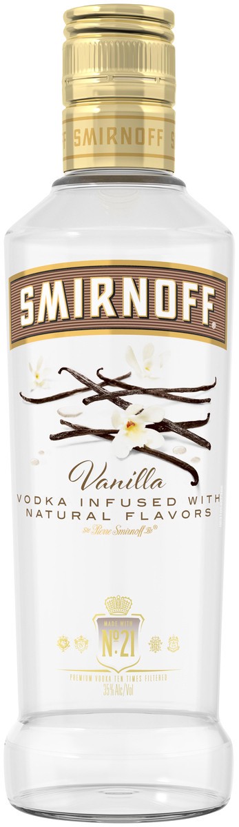 slide 1 of 3, Smirnoff Vanilla Vodka, 375 ml