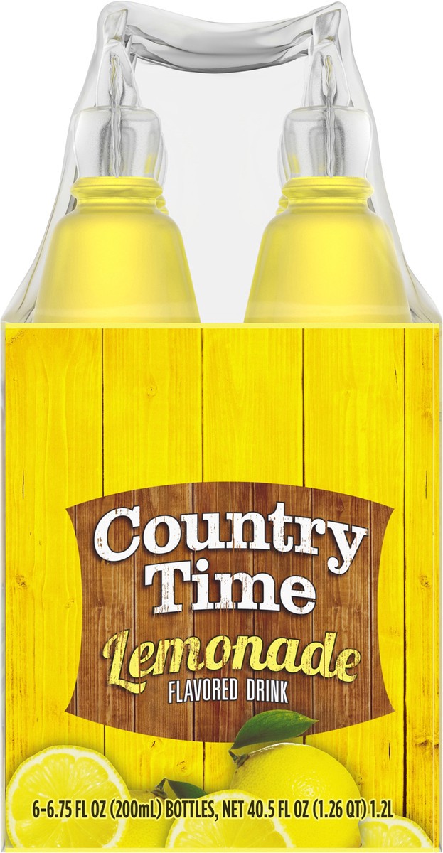 slide 8 of 9, Country Time Lemonade Naturally Flavored Drink, 6 ct Pack, 6.75 fl oz Bottles, 6 ct