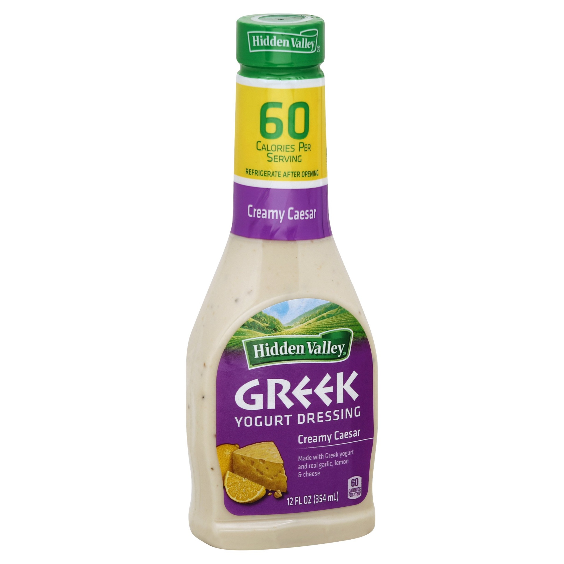 slide 1 of 2, Hidden Valley Greek Yogurt Creamy Caesar Salad Dressing Gluten Free, 12 fl oz