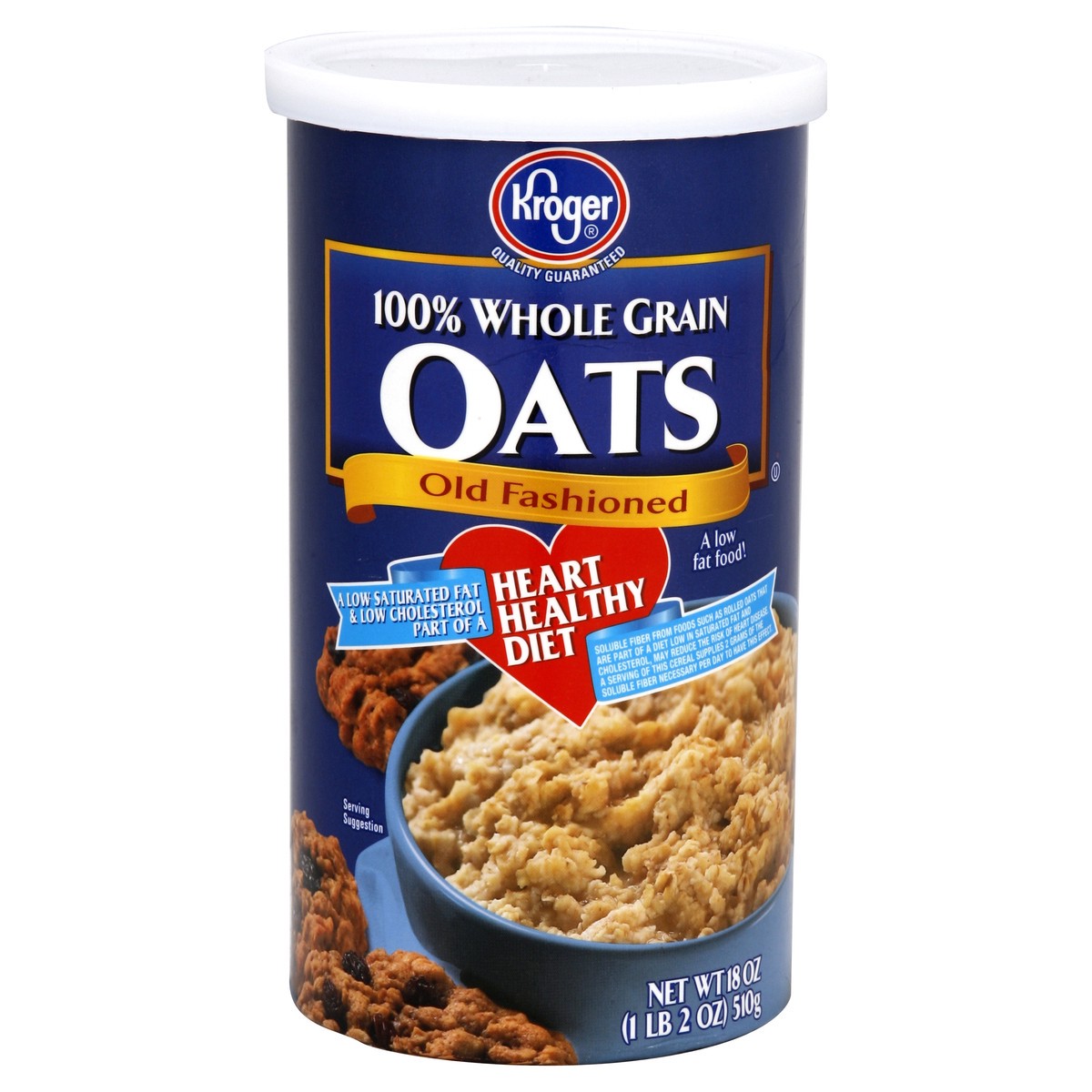 slide 2 of 2, Kroger Old Fashioned Whole Grain Oats, 18 oz