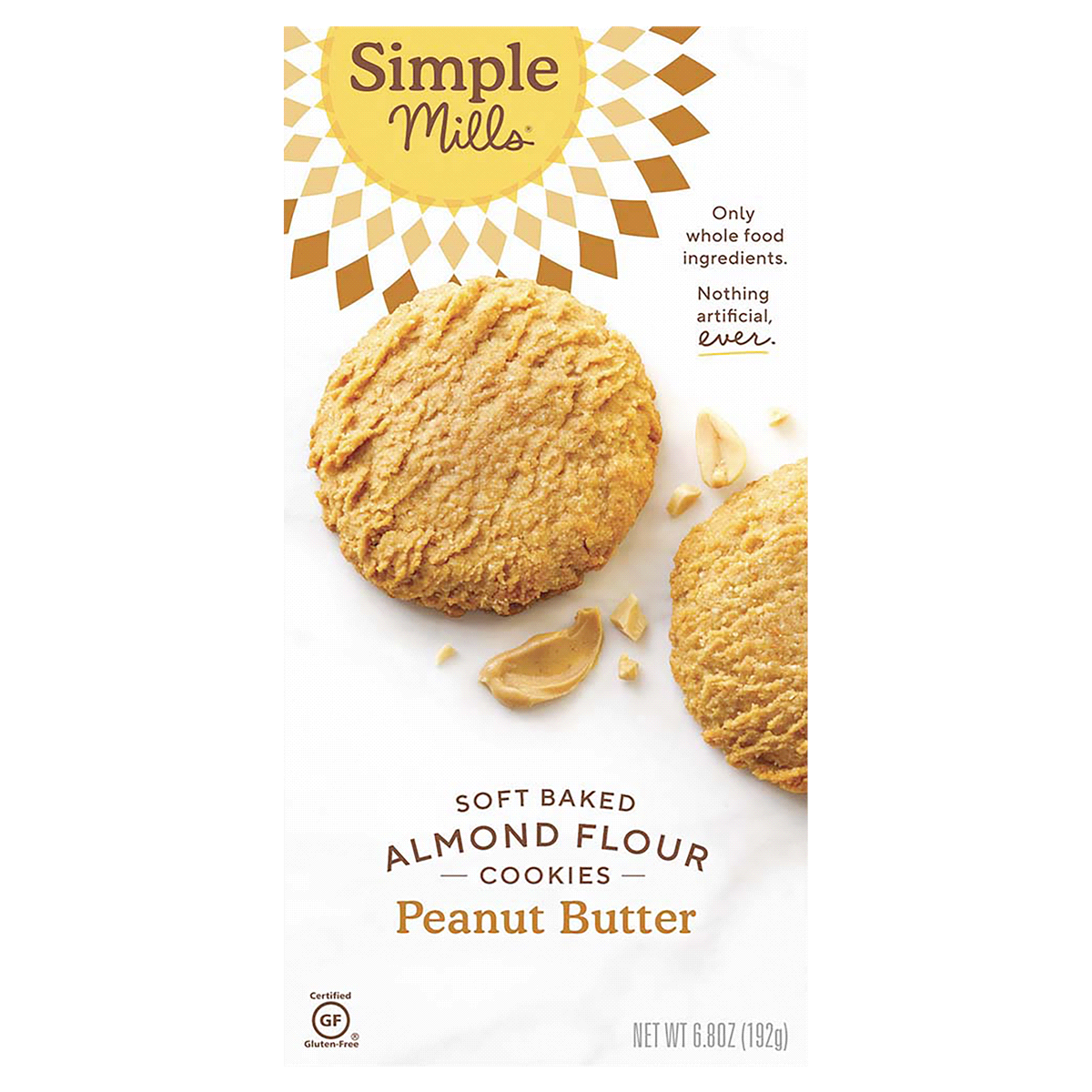 slide 1 of 8, Simple Mills Soft Baked Peanut Butter Cookies, 6.8 oz