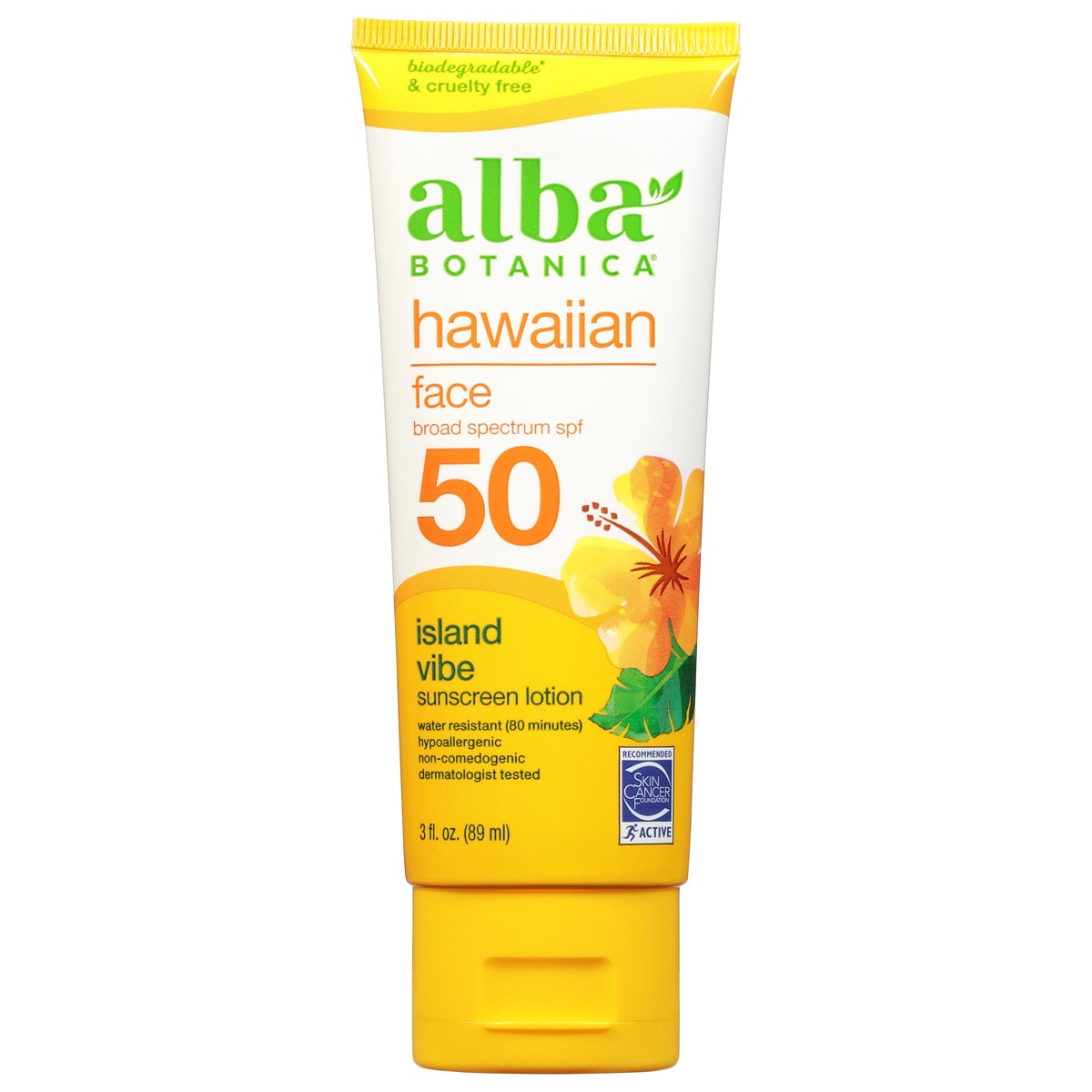 slide 1 of 1, Alba Botanica Fragrance Free Broad Spectrum SPF 45 Facial Sheer Shield Sunscreen Lotion Tube, 2 oz