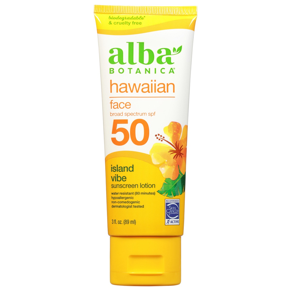 slide 1 of 1, Alba Botanica Broad Spectrum SPF 50 Hawaiian Face Island Vibe Sunscreen Lotion 3 fl oz, 2 oz