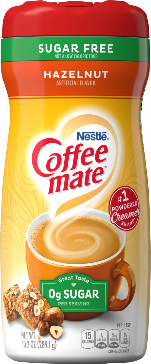 slide 5 of 8, Coffee mate Nestle Coffee mate Sugar Free Hazelnut Powder Coffee Creamer, 10.2 oz