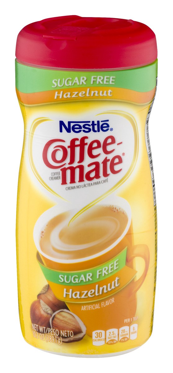 slide 1 of 8, Coffee mate Nestle Coffee mate Sugar Free Hazelnut Powder Coffee Creamer, 10.2 oz