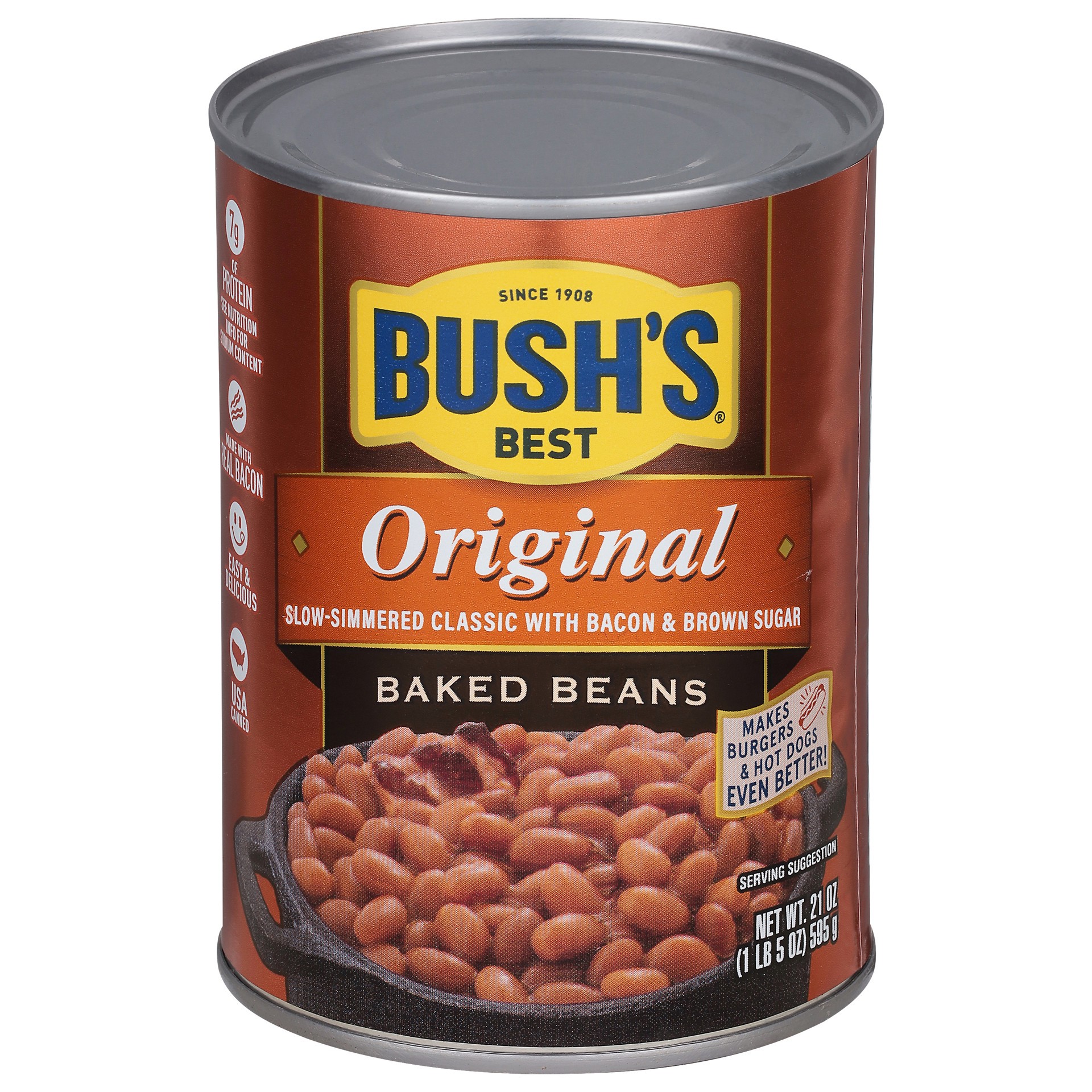 slide 3 of 5, Bush's Best Original Baked Beans 21 oz. Can, 21 oz