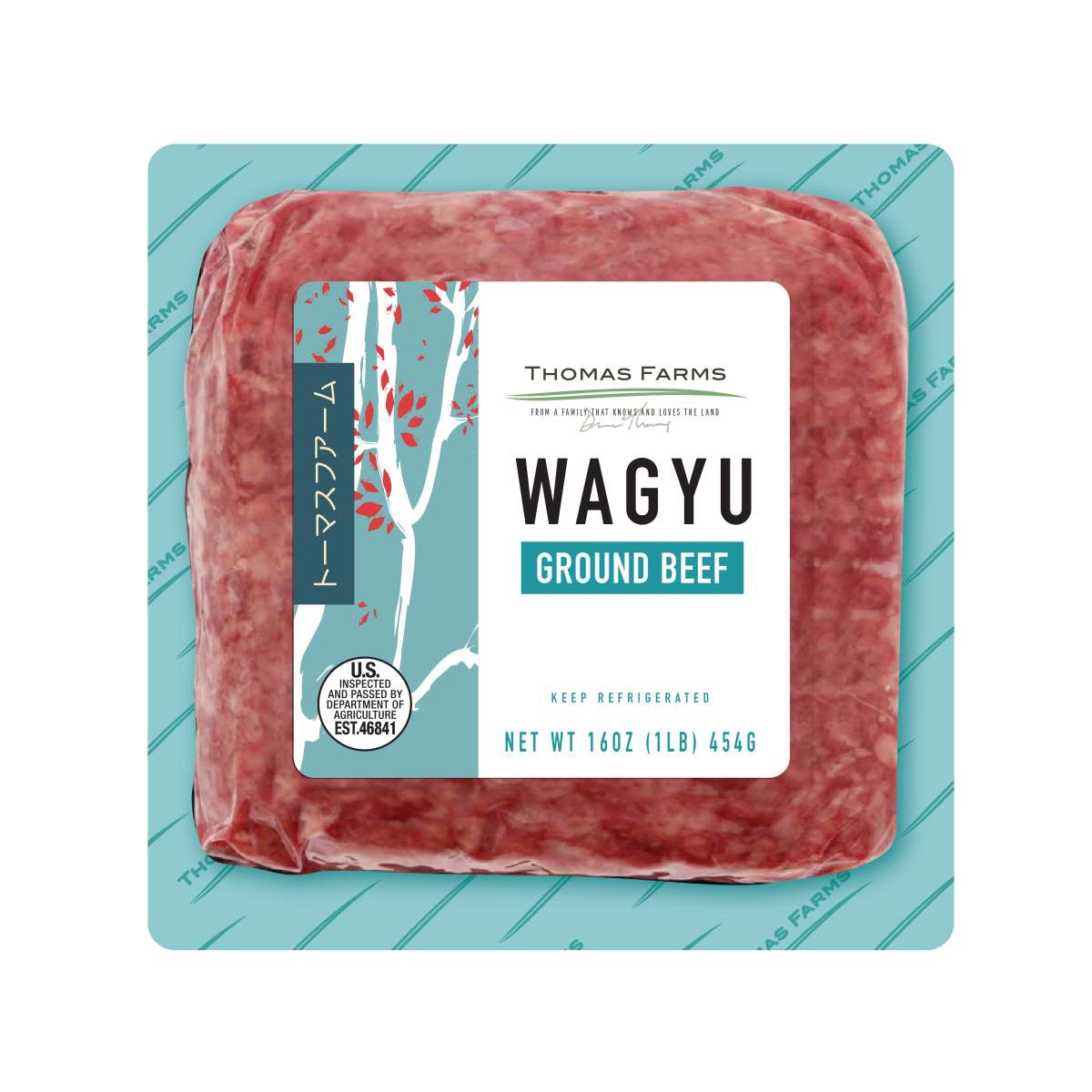 slide 1 of 1, Thomas Farms Wagyu Ground Beef, 16 oz