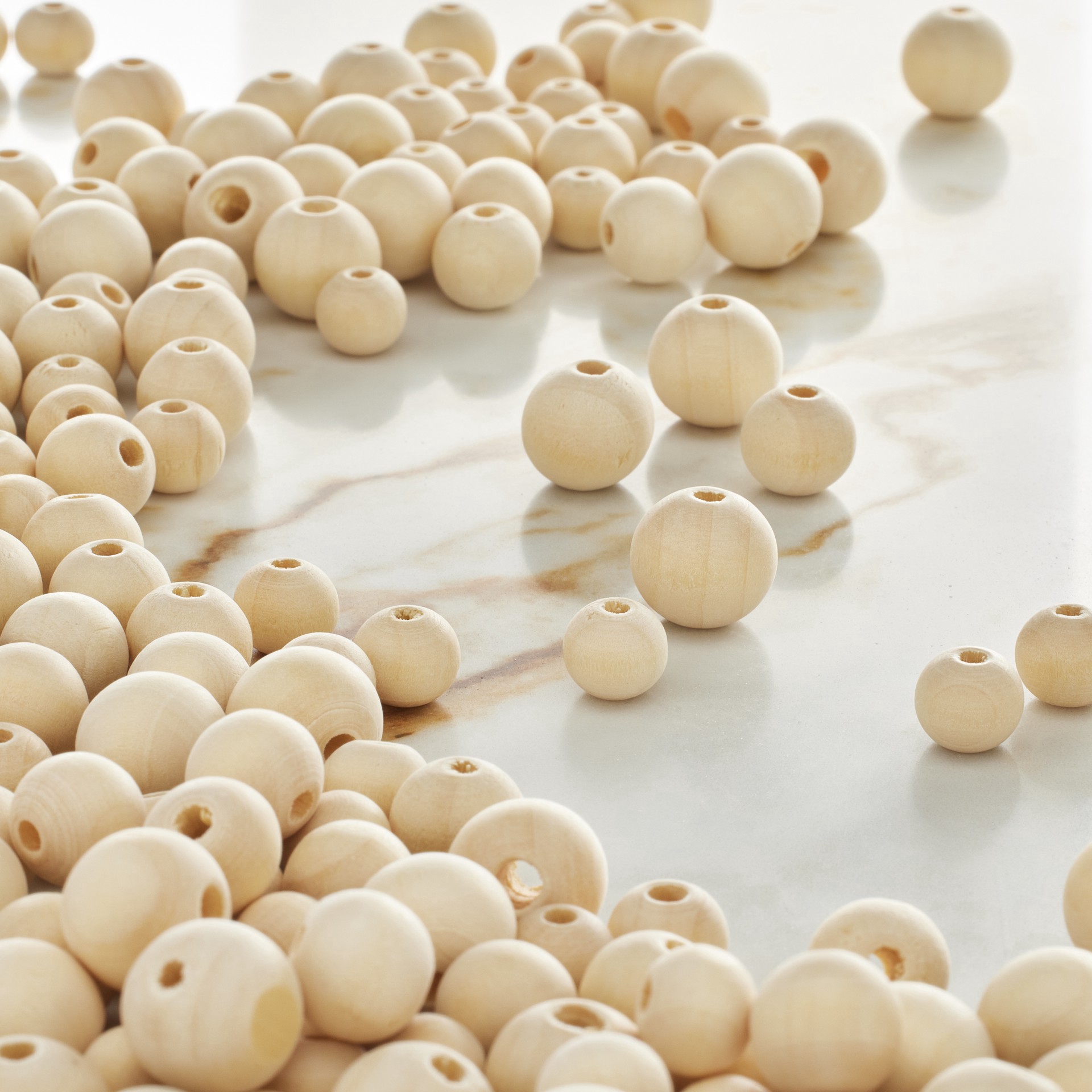 slide 2 of 3, Unfinished Wooden Round Beads By Bead Landing, 10mm-14mm