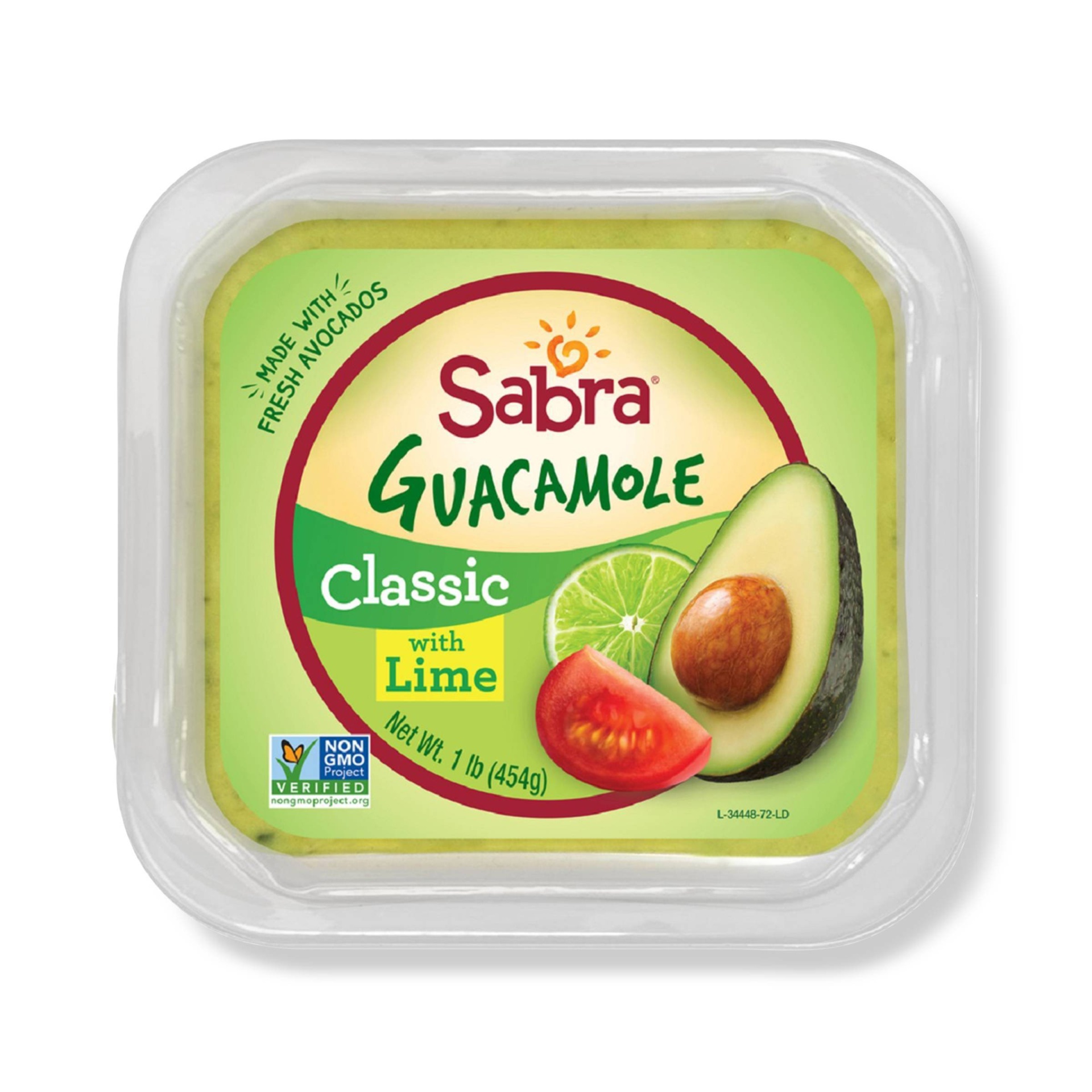 slide 1 of 6, Sabra Guacamole Classic With Lime, 16 oz